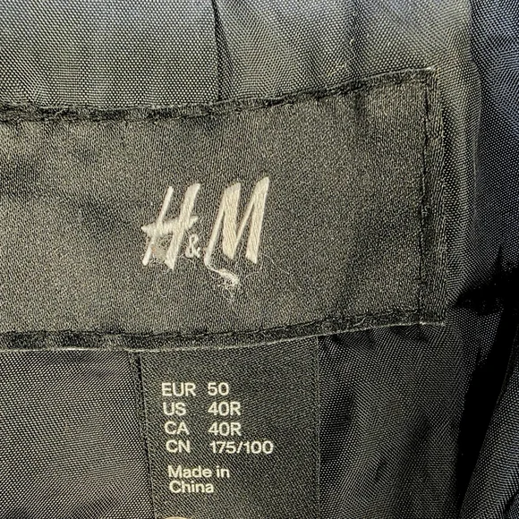 H&M Gray Wool Button Jacket -  Military Preppy Peacoat - Men's 40R - Picture 4 of 17